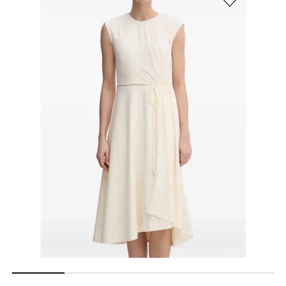 DKNY Cream Asymmetrical Dress